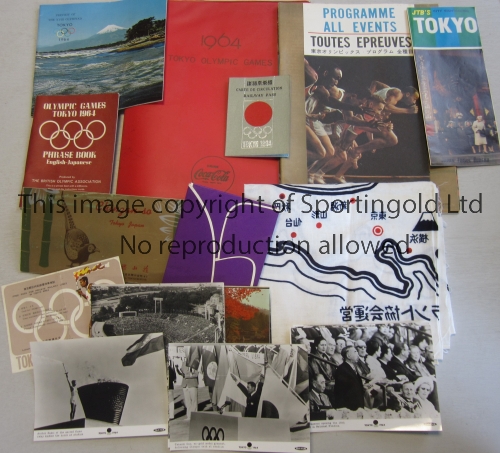 1964 OLYMPIC GAMES TOKYO Official Press folder including the official programme of events