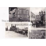 BOXING IN MOSCOW 1956 Three privately taken black & white photographs of the public and boxers