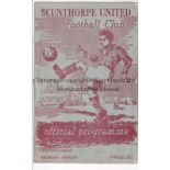 SCUNTHORPE Programme Scunthorpe United v Barrow 1st season in the League for Scunthorpe January 13th