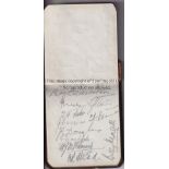 AUTOGRAPHS An autograph book with notable cricketers' signatures such as Hammond , Compton , Bill