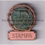 1960 OLYMPIC GAMES ROME Official metal Press badge. Good