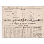 ARSENAL V GRIMSBY TOWN 1930 Programme for the League match at Arsenal 6/12/1930, horizontal fold and