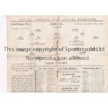 ARSENAL V LEEDS UNITED 1930 Programme for the League match at Arsenal 6/9/1930, horizontal fold