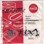 1960 OLYMPIC GAMES ROME / COCA COLA A 45RPM white plastic picture disc in sleeve presented by Coca