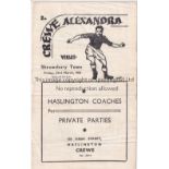 CREWE ALEXANDRA V SHREWSBURY TOWN 1951 Programme for the League match at Crewe in Shrewsbury's First