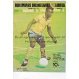 PELE Programme Bohemians Drumcondra v Santos played in Dublin 19/3/1972. Pele played for Santos.