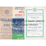 REPUBLIC OF IRELAND Six programmes pertaining to Republic of Ireland or League of Ireland matches.