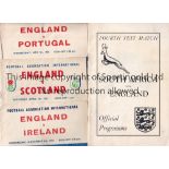 ENGLAND Five England home programmes at Wembley v Northern Ireland , Scotland 1957, Portugal