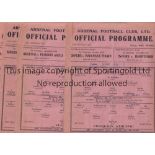 ARSENAL Four homes from the 1945/46 season v Charlton , Fulham , West Bromwich Albion and