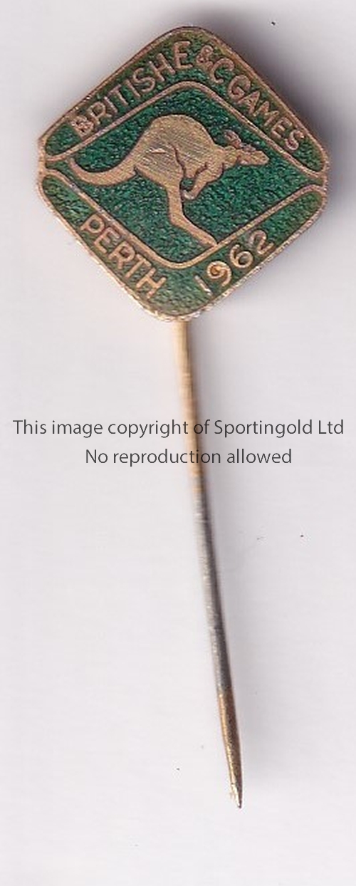 1962 COMMONWEALTH GAMES PERTH Metal stick badge. Good