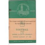 OLYMPIC GAMES LONDON 1948 Football Final at Wembley 13th August 1948. Sweden v Yugoslavia. Rusty