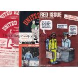 MANCHESTER UNITED Nineteen programmes including 2 four page 1962/3 homes v. Wolves and A. Villa FA