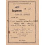 BRECHIN CITY V KILMARNOCK 1962 Small single sheet programme for the Scottish Cup tie at Brechin 27/