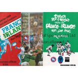 FRANCE RUGBY Eight home programmes v. Ireland 1982, 1984, 1986 and 1988 England 1982, 1984, 1986 and