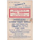 ALDERSHOT Home programme v Bournemouth 2/12/1939 Regional League. Light horizontal fold. Paper