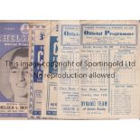 CHELSEA Five home programmes v Birmingham City , Leicester City (FAC) 1945/46, Burnley , Blackpool
