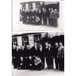 BOXING PRESS PHOTOGRAPHS Three black & white photos: 10" X 8" British Boxers in Milan's Piazza Duomo