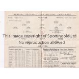 ARSENAL V LIVERPOOL 1930 Programme for the League match at Arsenal 2/4/1930. Good