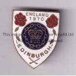 1970 COMMONWEALTH GAMES EDINBURGH Official England metal Tournament badge. Good