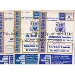 LEEDS UNITED Eighteen home programmes 1967-1969 including v. Huddersfield Town Reserves 67/8 score