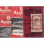 ARSENAL Forty home programmes to include Brentford 1937/38 (ph), 12 Reserves from the 1949/50 season