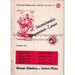 ARSENAL / WEST HAM UNITED / 1971 TOURNAMENT Programme for the Hamburg Youth Tournament 29-31/5/