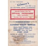 ALDERSHOT Home programme v Brentford Regional War League 25/11/1939. War League. Paper abrasion on