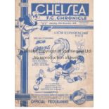 CHELSEA / PORTSMOUTH Programme at Stamford Bridge 25/11/1939. Football League South. No writing.