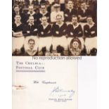 CHELSEA 1930/1 A 6" X 4" black & white team group Press photograph with a Chelsea compliments