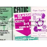 CELTIC - TIMISOARA 80 Celtic home programme v Timisoara 17/9/80, Timisoara home programme v