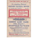 ALDERSHOT Home programme v Watford Division Three 12/9/1936. Slight mark at top right of front