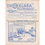 CHELSEA Home programme v Bristol City 4/11/1911. Gatefold programme . Not ex Bound Volume. No