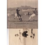 NEWPORT COUNTY V CARDIFF CITY 1938 Two 10" X 8" black & white action photographs of the match at