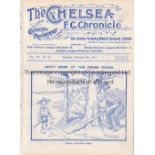 CHELSEA Home programme v Chesterfield FA Cup 2nd Round 4/2/1911 . Ex Bound Volume. No writing. Good