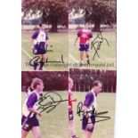 TOTTENHAM AUTOGRAPHS Five 6" X 4" signed colour photographs in training of Dumitrescu, Anderton,