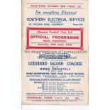 ALDERSHOT Home programme v Queen's Park Rangers Division Three 30/4/1938. Light horizontal fold.