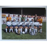 DERBY COUNTY 1972, Col 16 x 12 photo of the 1972 First Division winners posing with their trophy