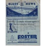 BIRMINGHAM V PORTSMOUTH 1937 Programme for the League match at Birmingham 4/6/1937, fold and