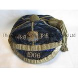 MAN CITY A blue cap with tassel issued to a Manchester City player in 1906. Player unknown.