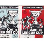 SCOTTISH LEAGUE CUP SEMI FINALS Twenty three Scottish League Cup Semi Final programmes 1956-1996