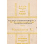 1949 FA CUP SEMI-FINAL / WOLVES V MAN. UTD. Pirate issue programme with yellow print on the front