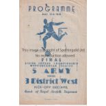 WARTIME FOOTBALL IN ITALY 1945 / 26 AUTOGRAPHS Combined Services 5 Army v 3 District West. at