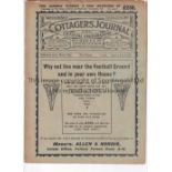 FULHAM 1912 Programme for the home match v Bevill 14/12/1912, tape on the inside of the cover and