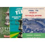 FA CUP FINAL AND EURO 96 PROGRAMMES Ten Wembley FA Cup Finals 1962, 1976, 1979, 1980, 1981, 1982,