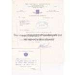 FOOTBALL LEAGUE / ALF RAMSEY AUTOGRAPH Several letters etc. relating to the Football League v