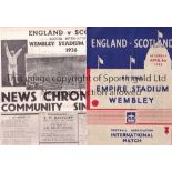ENGLAND / SCOTLAND Programme and song sheet England v Scotland at Wembley 4/4/1936. Programme