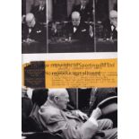 SIR WINSTON CHURCHILL Two black & white Press photographs: 10" X 7" being carried to an ambulance