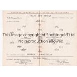ARSENAL V SHEFFIELD WEDNESDAY 1928 Programme for the League match at Arsenal 29/12/1928. Good