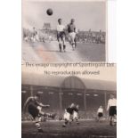 MIDDLESBROUGH Six black & white Press photographs: 7" X 5" Wilf Mannion in action in the Reds v