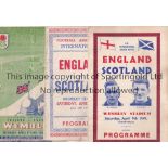 ENGLAND / SCOTLAND Official programme (lacks staples) and two pirates (Ross & Victor) for the